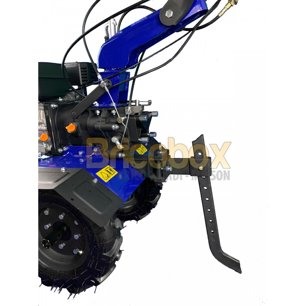 Motoculteur thermique 208 cc - 7 CV GOODYEAR avec roues, fraises et soc